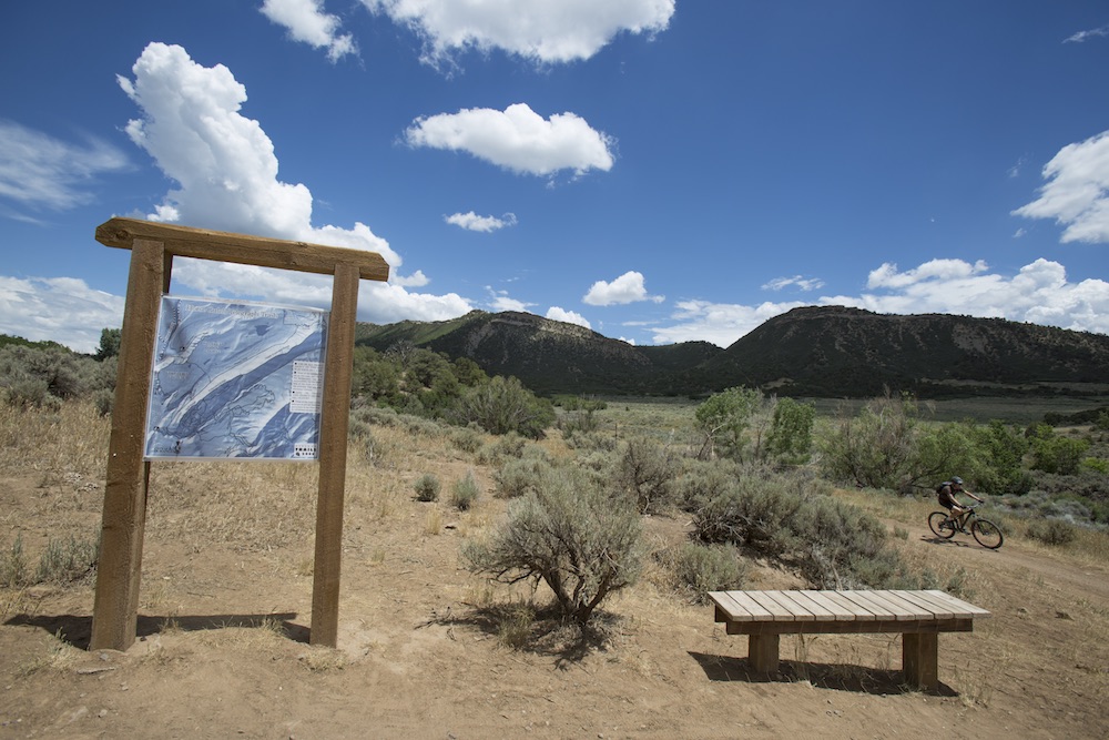 Trail with mountain views in Horse Gulch, Durango