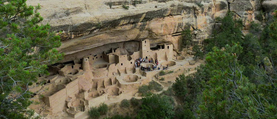 Cliff Palace ancestral Puebloan dwelling at Mesa Verde National Park