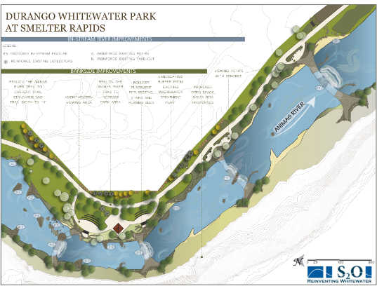 Santa Rita Whitewater Park on the Animas River, Durango