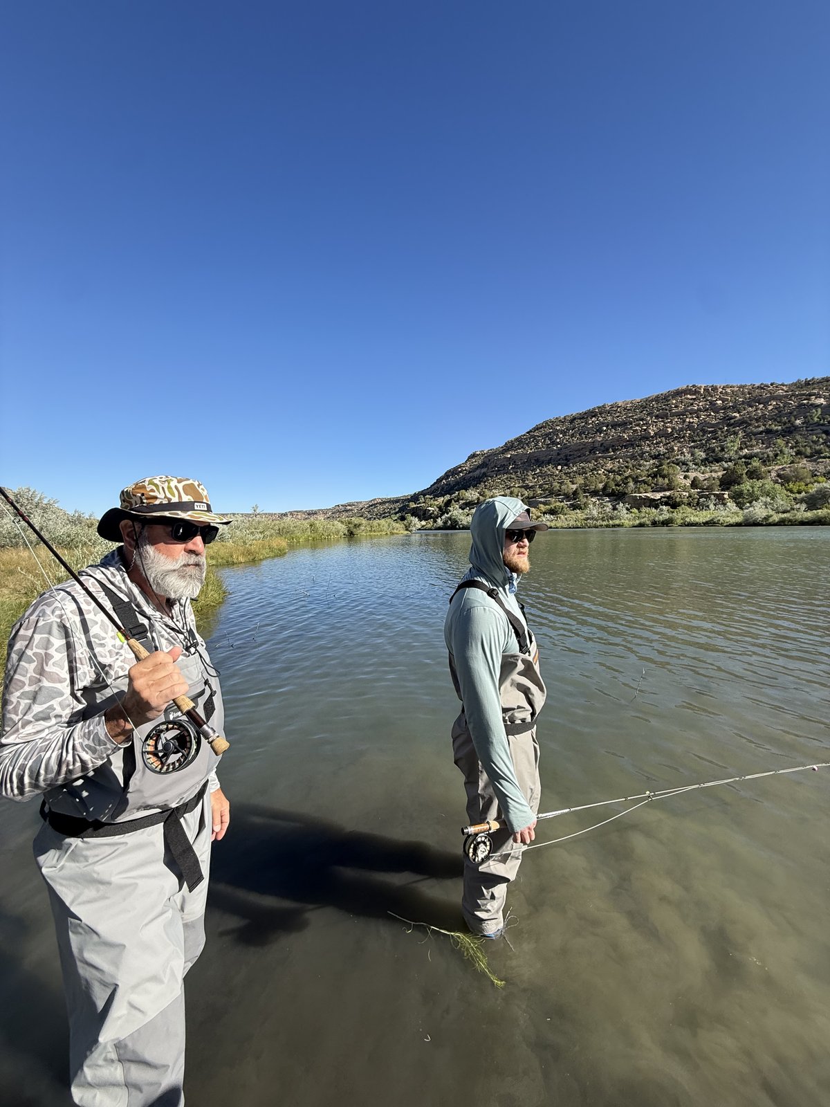 Fly fishing on the river near Durango